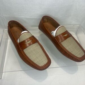Men's Brown and Tan Loafers